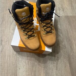 Timberland Wheat and Black Hiking Boots